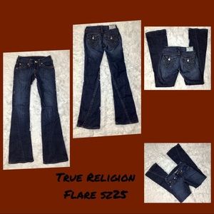 True Religion Joey Flare Twist Seam Jeans Sz 25